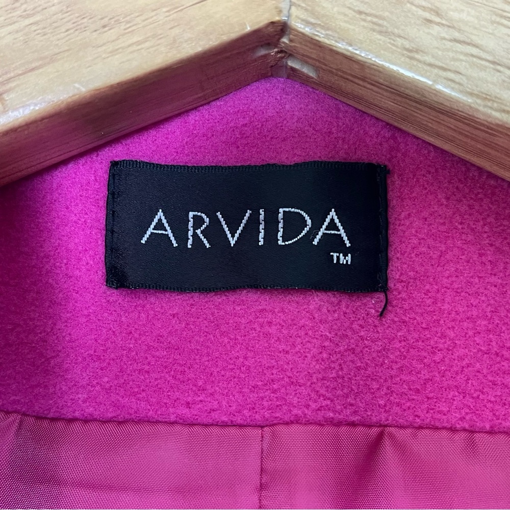 Arvida Women’s Vibrant Pink Wool and Cashmere Tailored Lined Blazer Size 8 - Picture 2 of 11